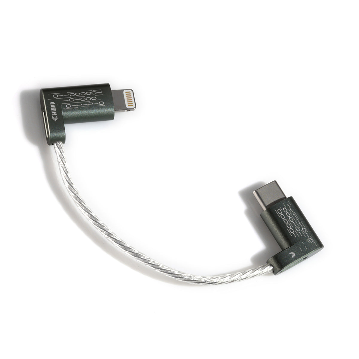 DD ddHiFi MFi06 Lightning to Type-C OTG Data Cable, L Shape Plug 8cm (3in)