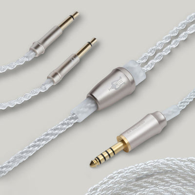 Cable actualizado Meze Mono de 3,5 mm enchapado en plata para 99 Series, Liric y 109 Pro