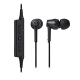 Angle - Shop Audio-Technica ATH-CKR35BT Wireless in-ear noise cancelling earbuds on sale on Audio46 - Black