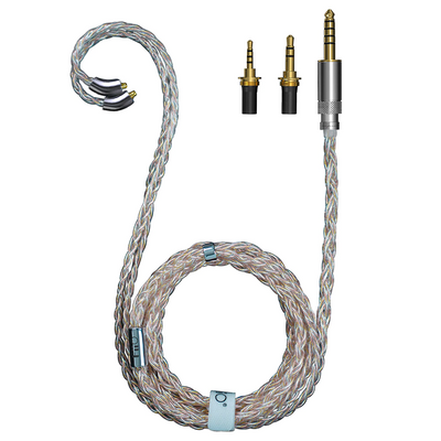 FiiO LC-RE Pro 2022 Gold-Silver-Copper Braided Swappable Plug Headphone Cable
