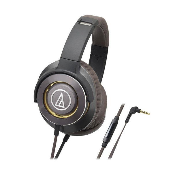 Audio-Technica ATH-WS770iS Gunmetal Solid Bass Headphones (Open box)