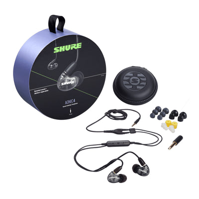 Shure - Auriculares con aislamiento de sonido AONIC 4 con cable y control remoto + micrófono