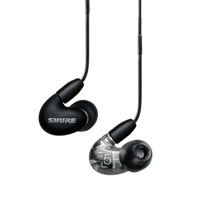 Shure - Auriculares con aislamiento de sonido AONIC 5 con cable y control remoto + micrófono
