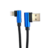 Cable de carga y sincronización de MobileSpec Lightning de ángulo recto a USB
