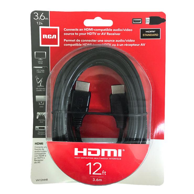 Cable HDMI de audio RCA de 12 pies