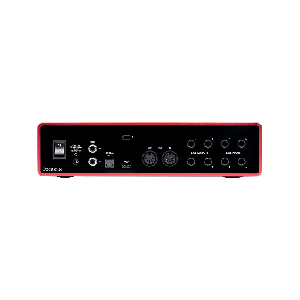 Interfaz de audio USB Focusrite Scarlett 18i8 para músicos | Audio46